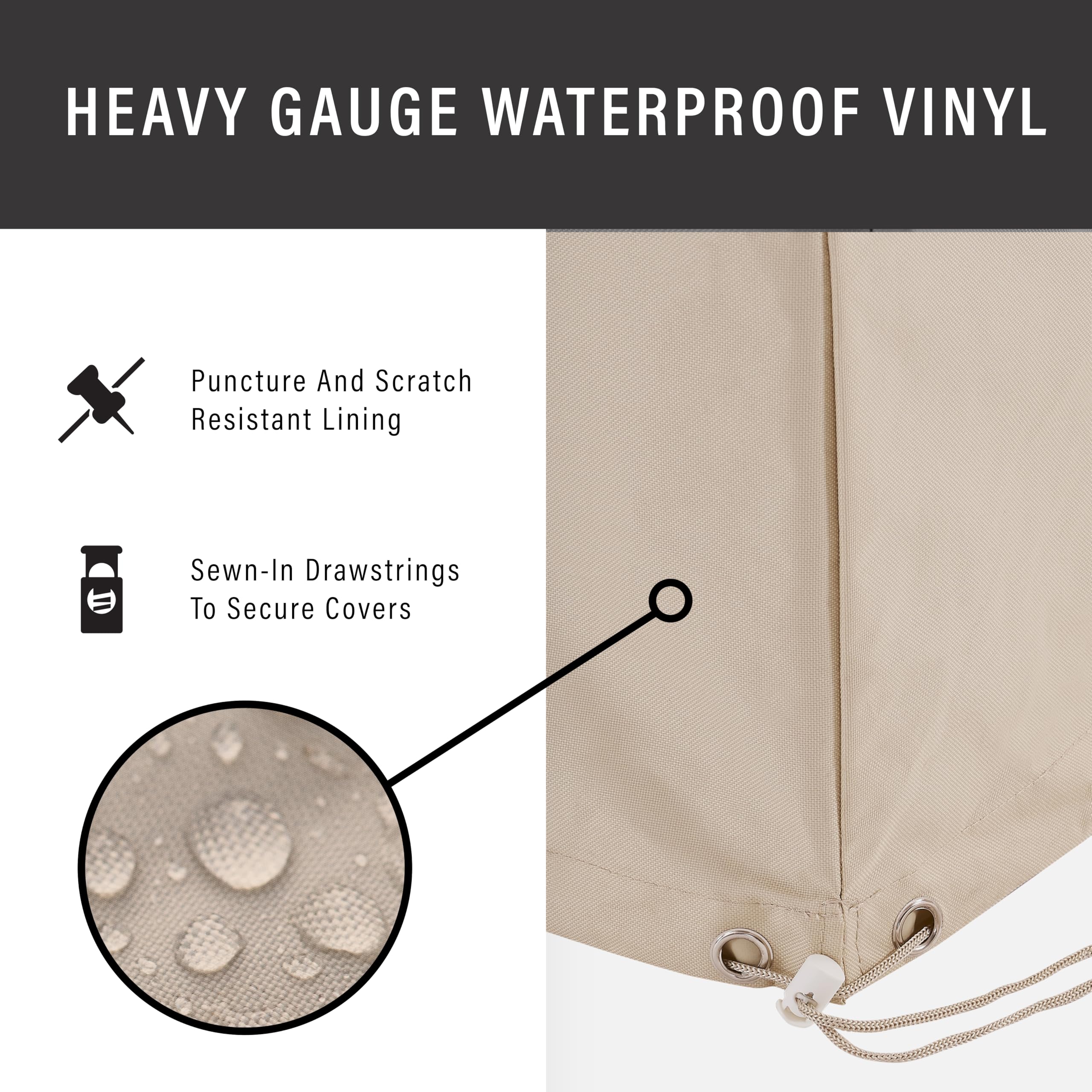 Crosley Furniture sewn label and material for durable quality assurance