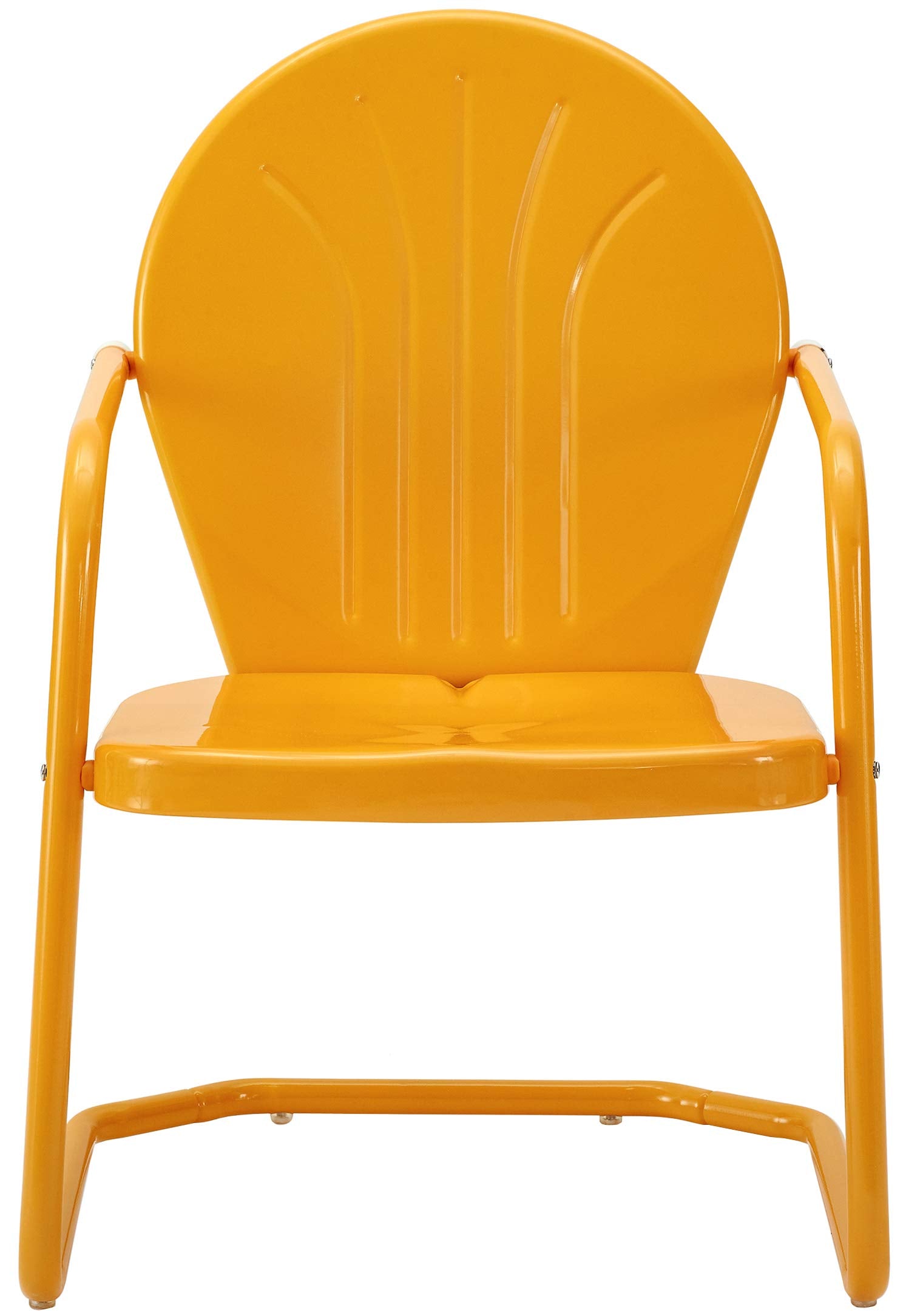 Crosley Griffith back detail highlighting decorative grooves for ergonomic support