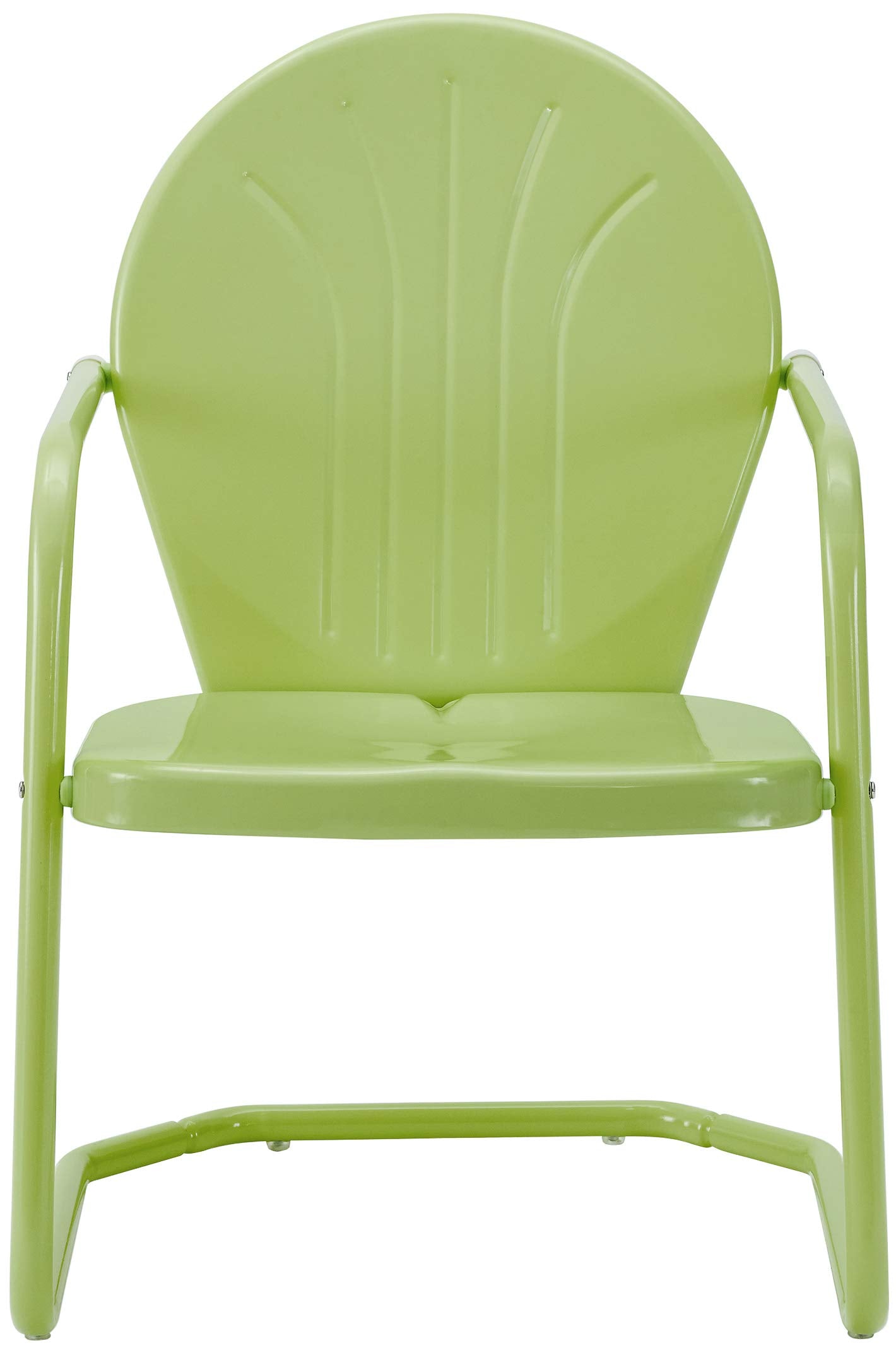 Crosley Griffith close-up of grooved round backrest for comfortable support