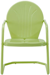Crosley Griffith close-up of grooved round backrest for comfortable support