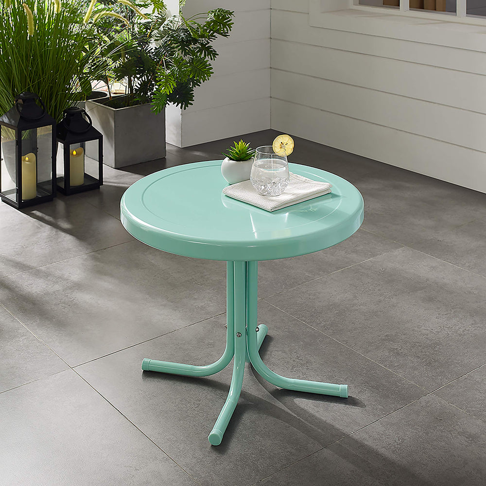 Crosley Griffith on balcony lifestyle shot showing colorful outdoor accent