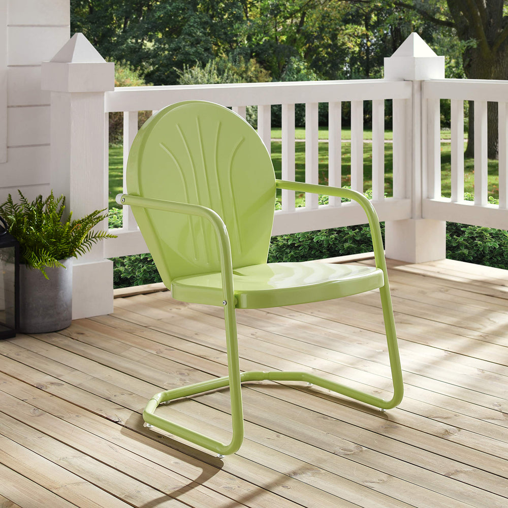 Crosley Griffith key lime color swatch emphasizing vibrant finishing