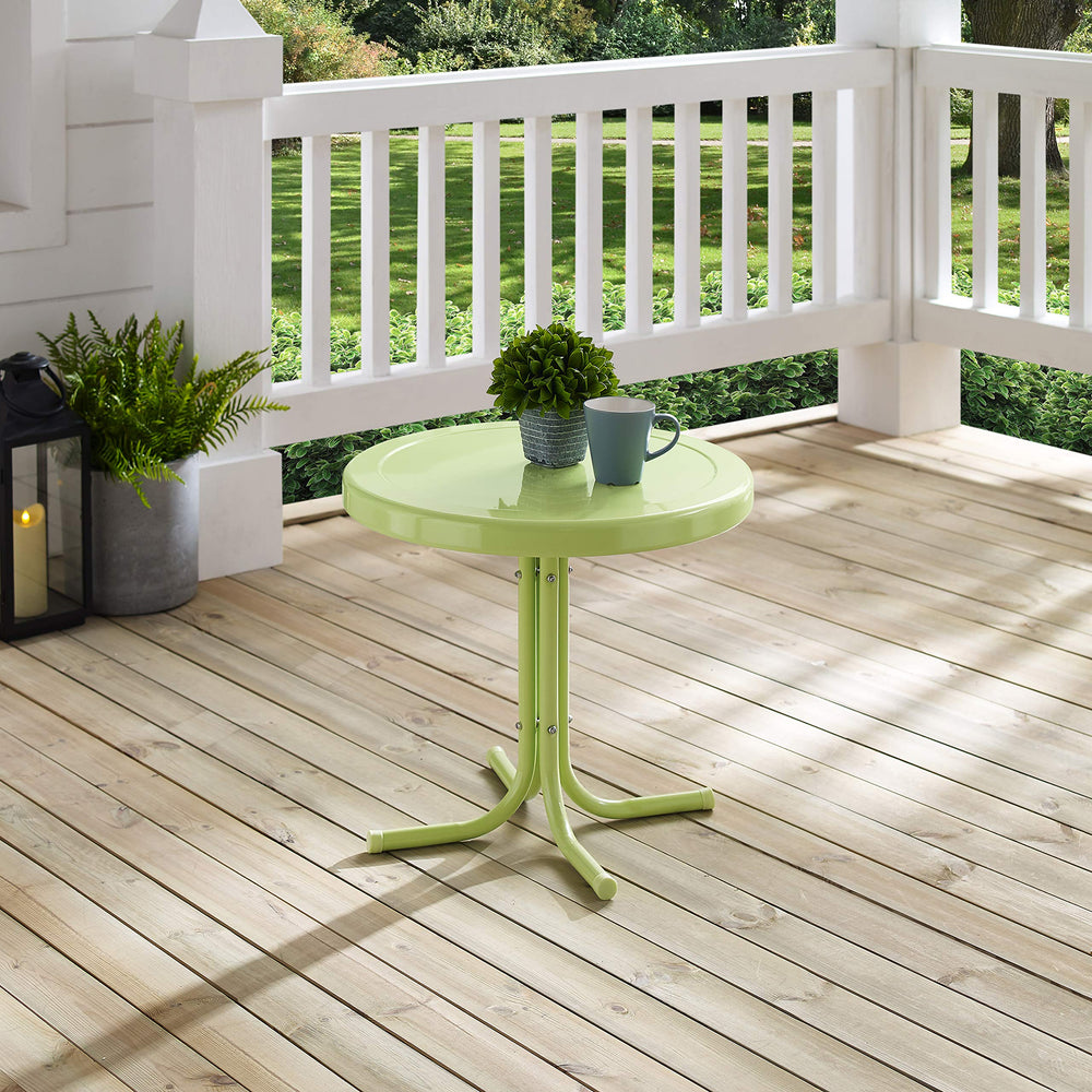 Crosley Griffith on porch with cushions showing styled setting benefit: vintage curb appeal