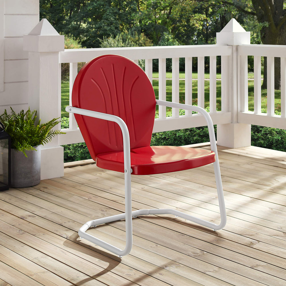 Crosley Griffith in porch lifestyle setting conveying retro appeal and durability