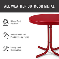 Crosley Griffith pedestal base detail showing sturdy steel construction and stability