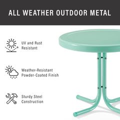 Crosley Griffith pedestal base detail showing sturdy steel construction benefit