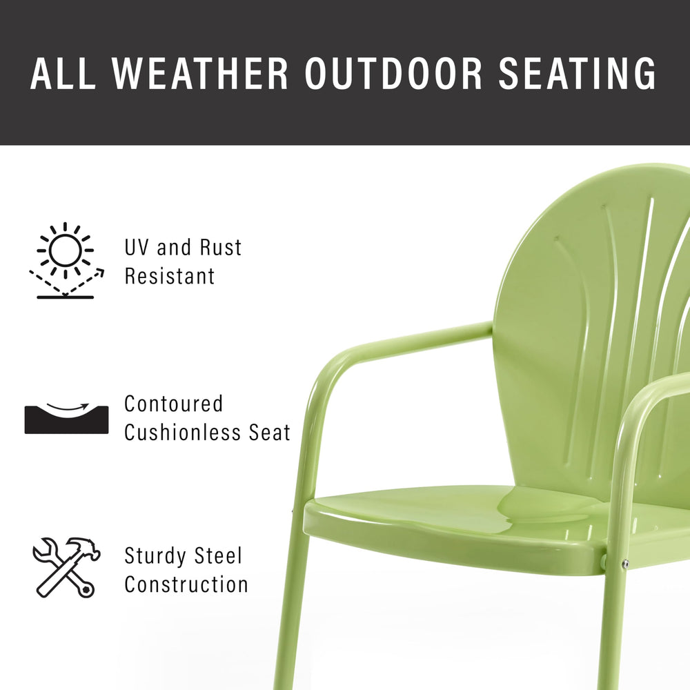 Crosley Griffith stacked chairs for compact storage and space savings