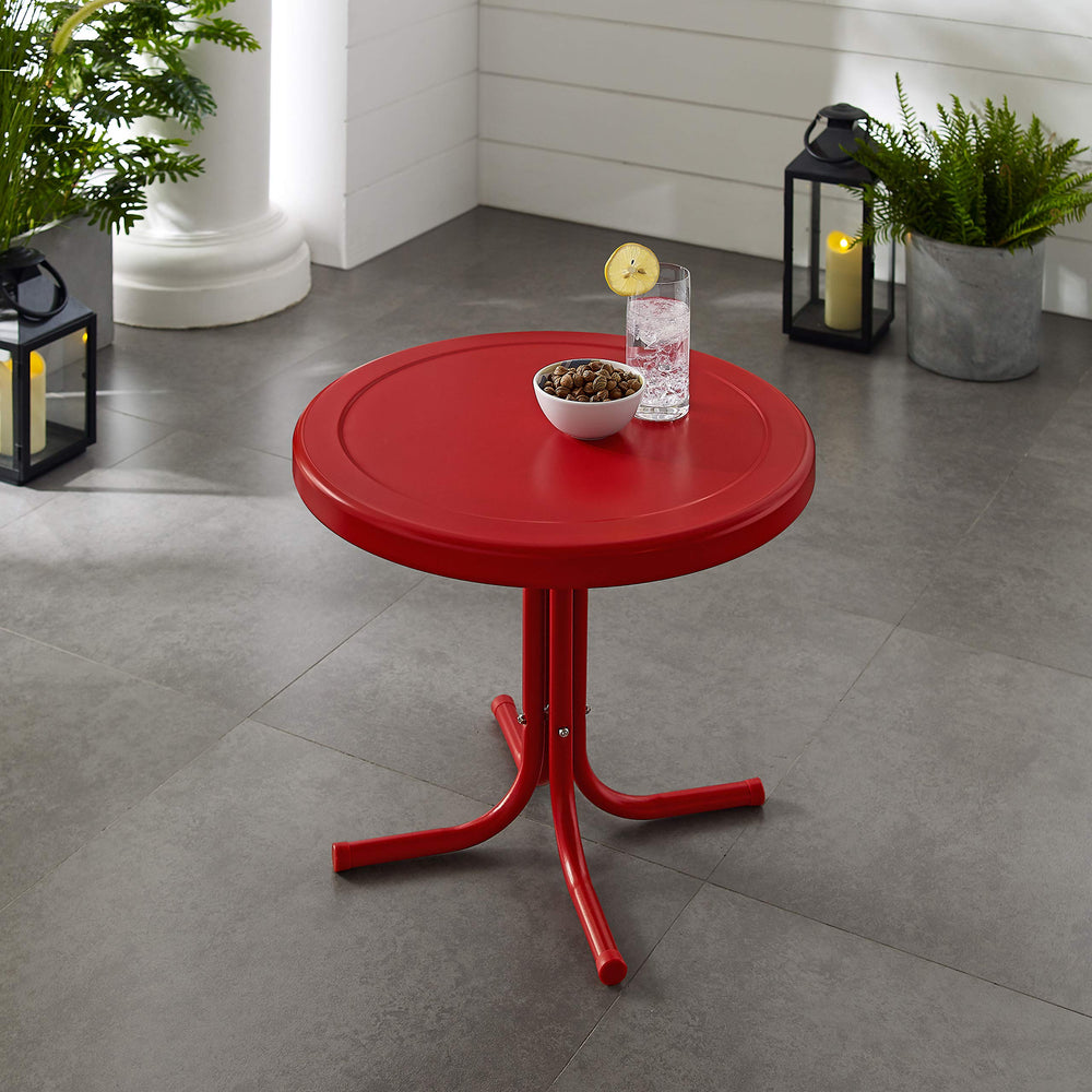 Crosley Griffith holding drinks and decor showing 100 lb support capacity benefit