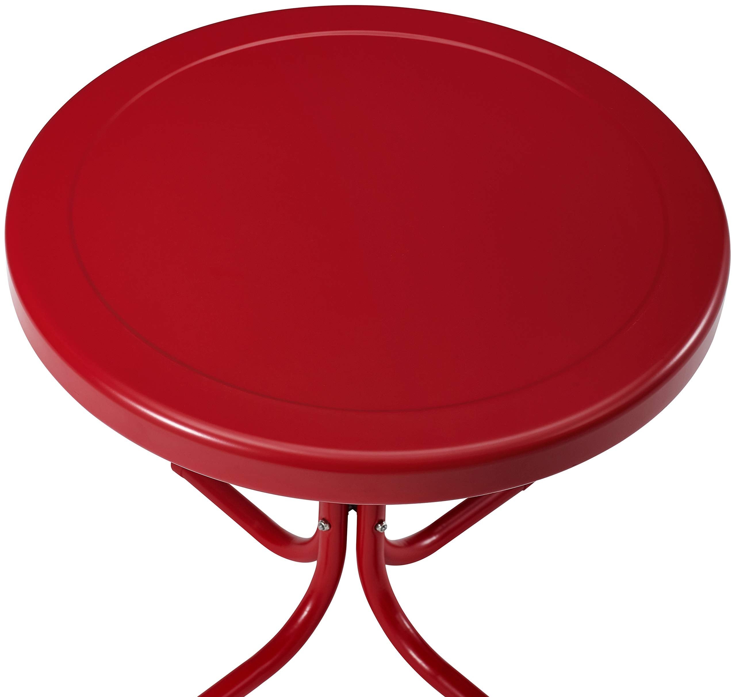 Crosley Griffith close-up of glossy top highlighting easy-clean finish and color pop