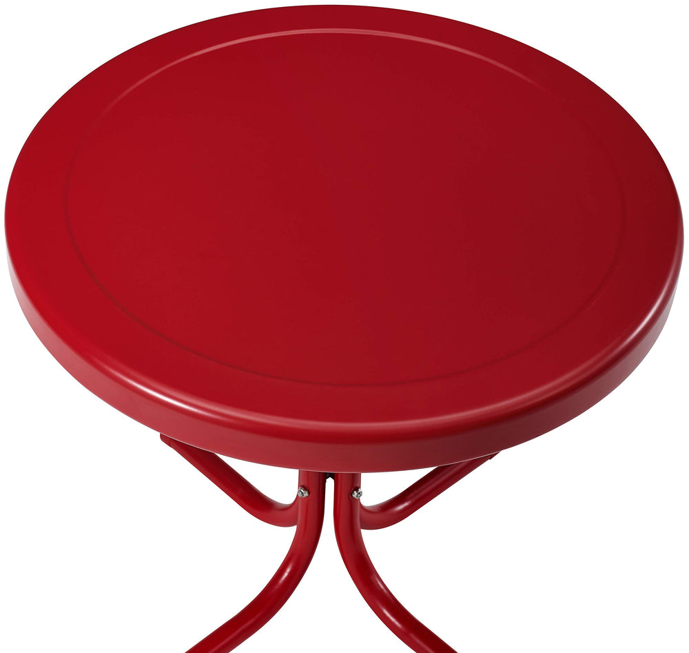 Crosley Griffith close-up of glossy top highlighting easy-clean finish and color pop