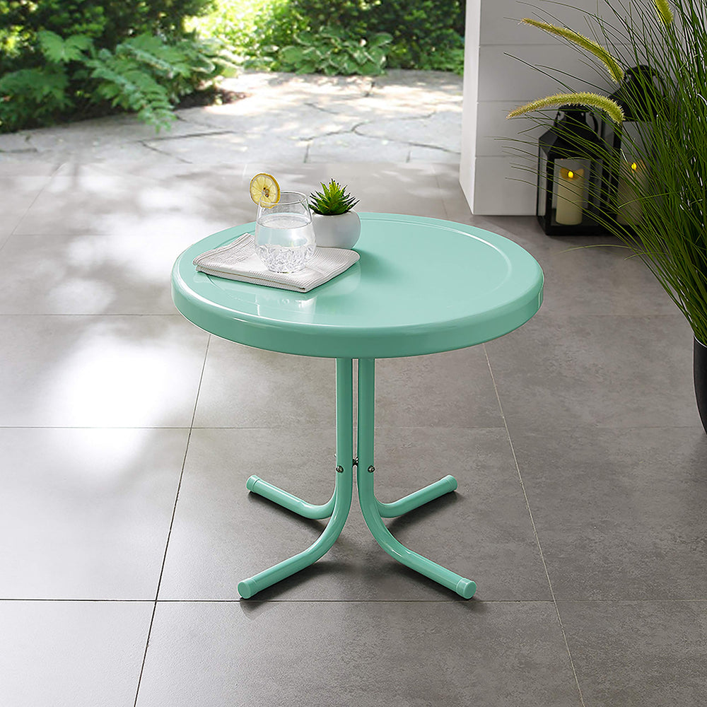 Crosley Griffith top surface styled with planter showing decorative versatility
