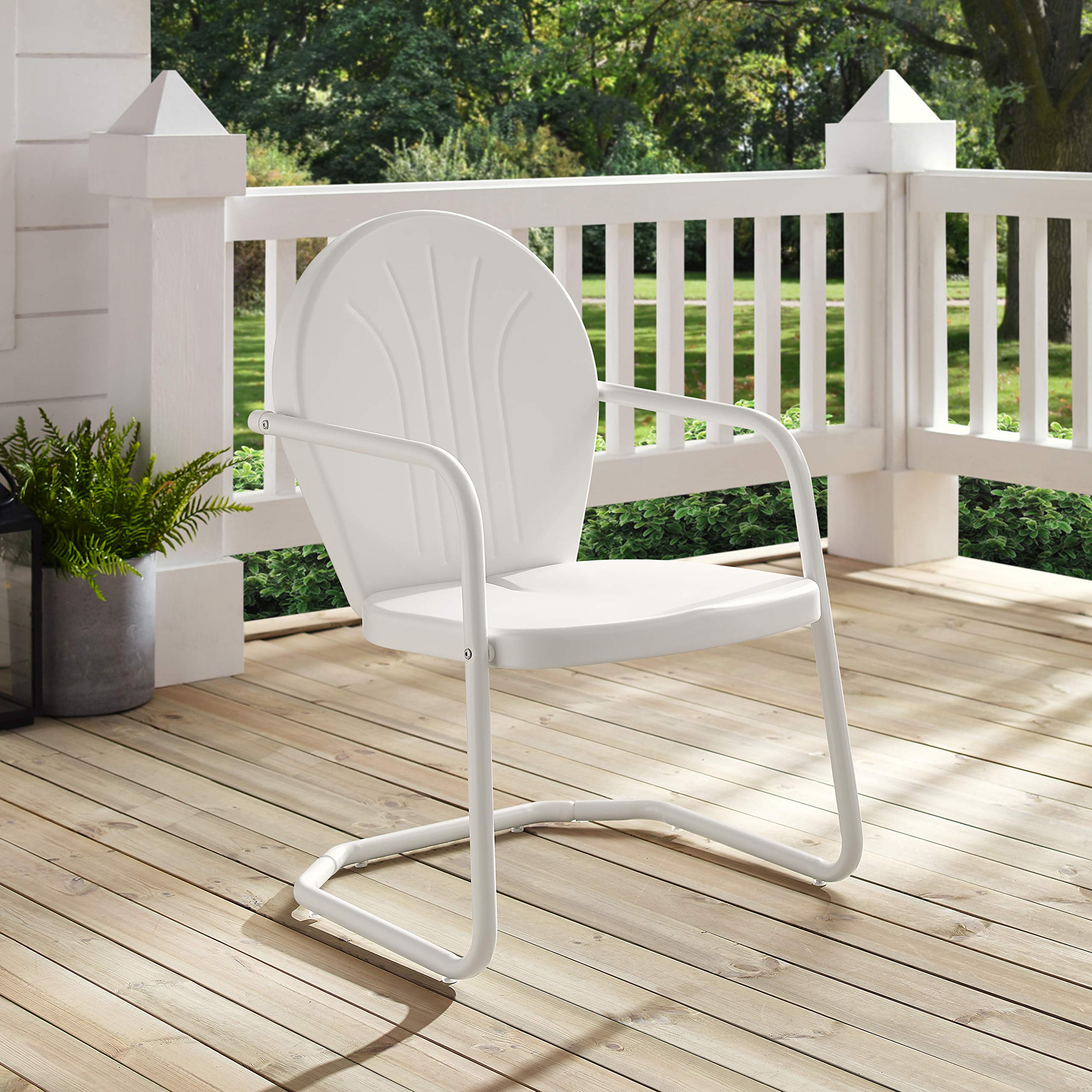 Crosley Griffith with outdoor cushion showing styled seating and added comfort benefit customizable