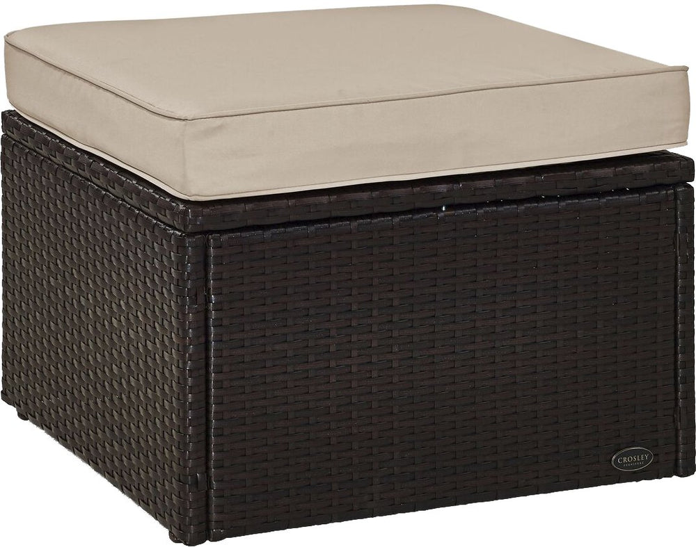 Crosley Palm Harbor close-up of woven resin wicker highlighting durable texture