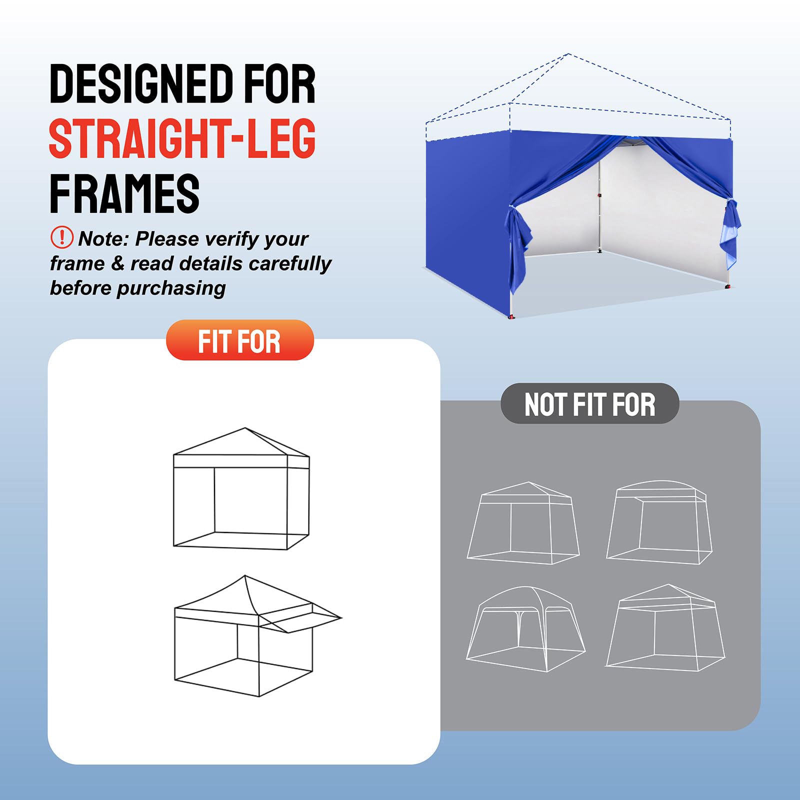 CROWN SHADES corner attachment with reinforced grommet for stability