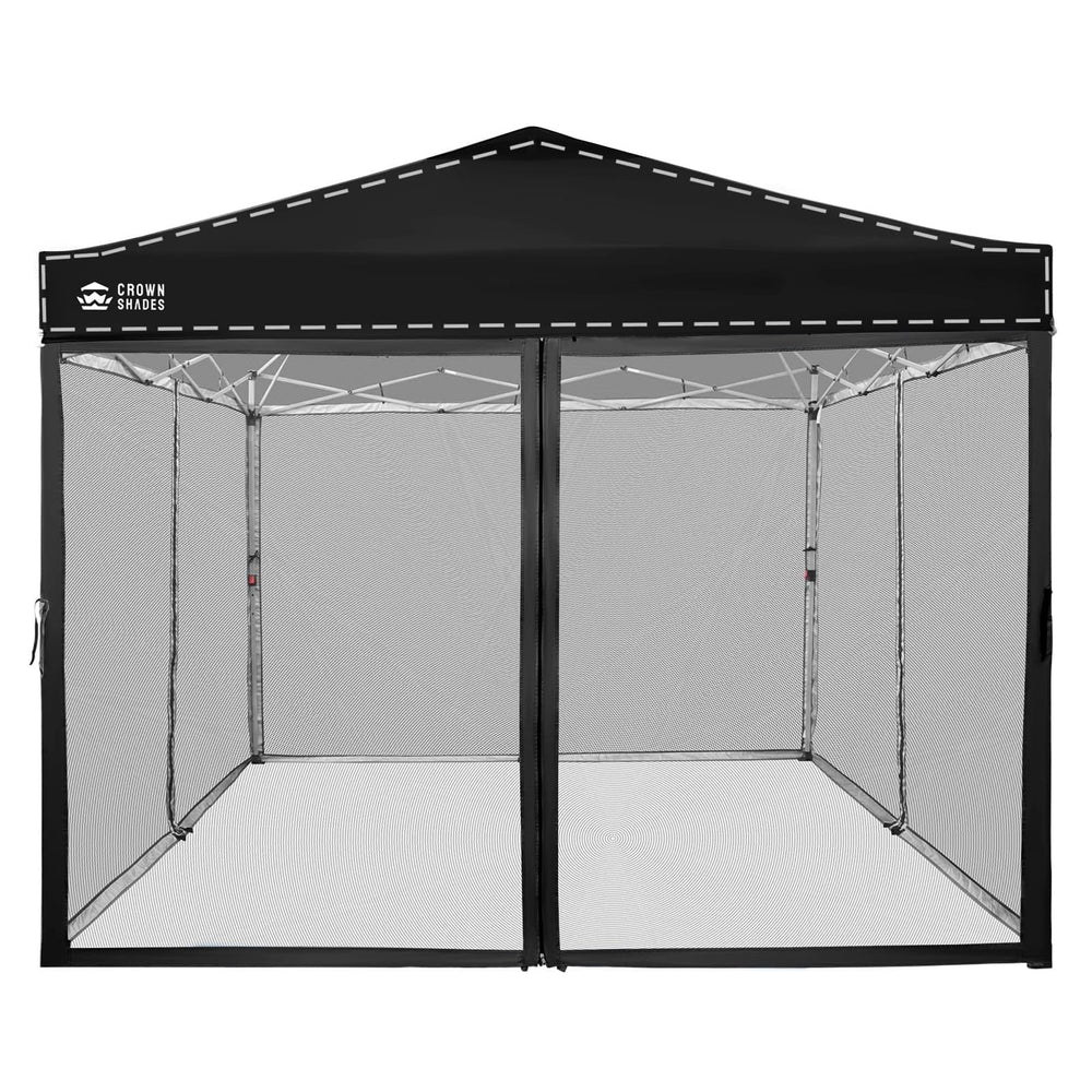 CROWN SHADES front zipper view showing easy access and durable closure