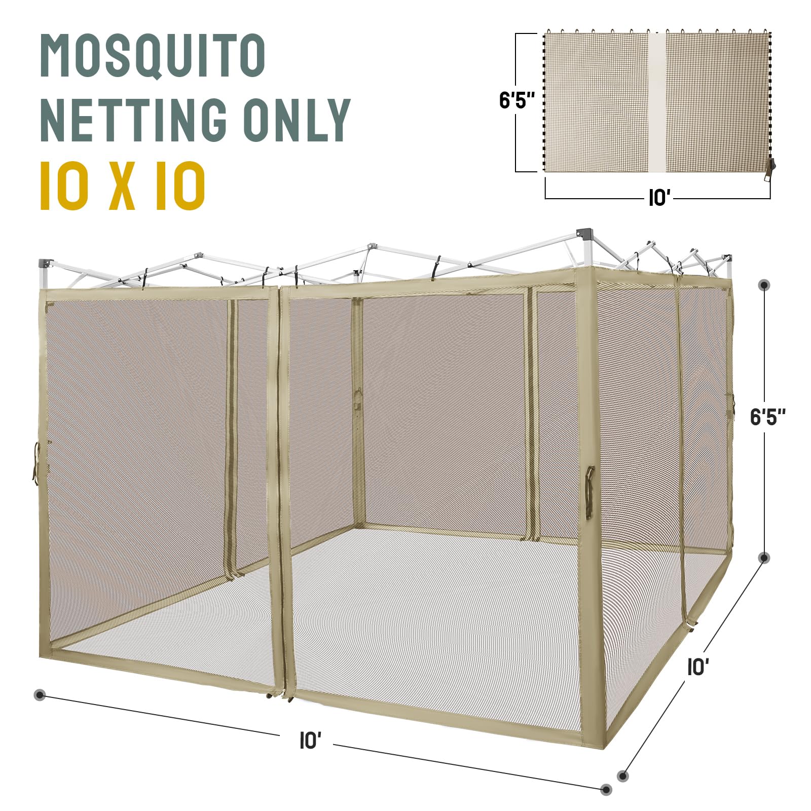 CROWN SHADES lifestyle backyard dinner under netting for comfortable hosting