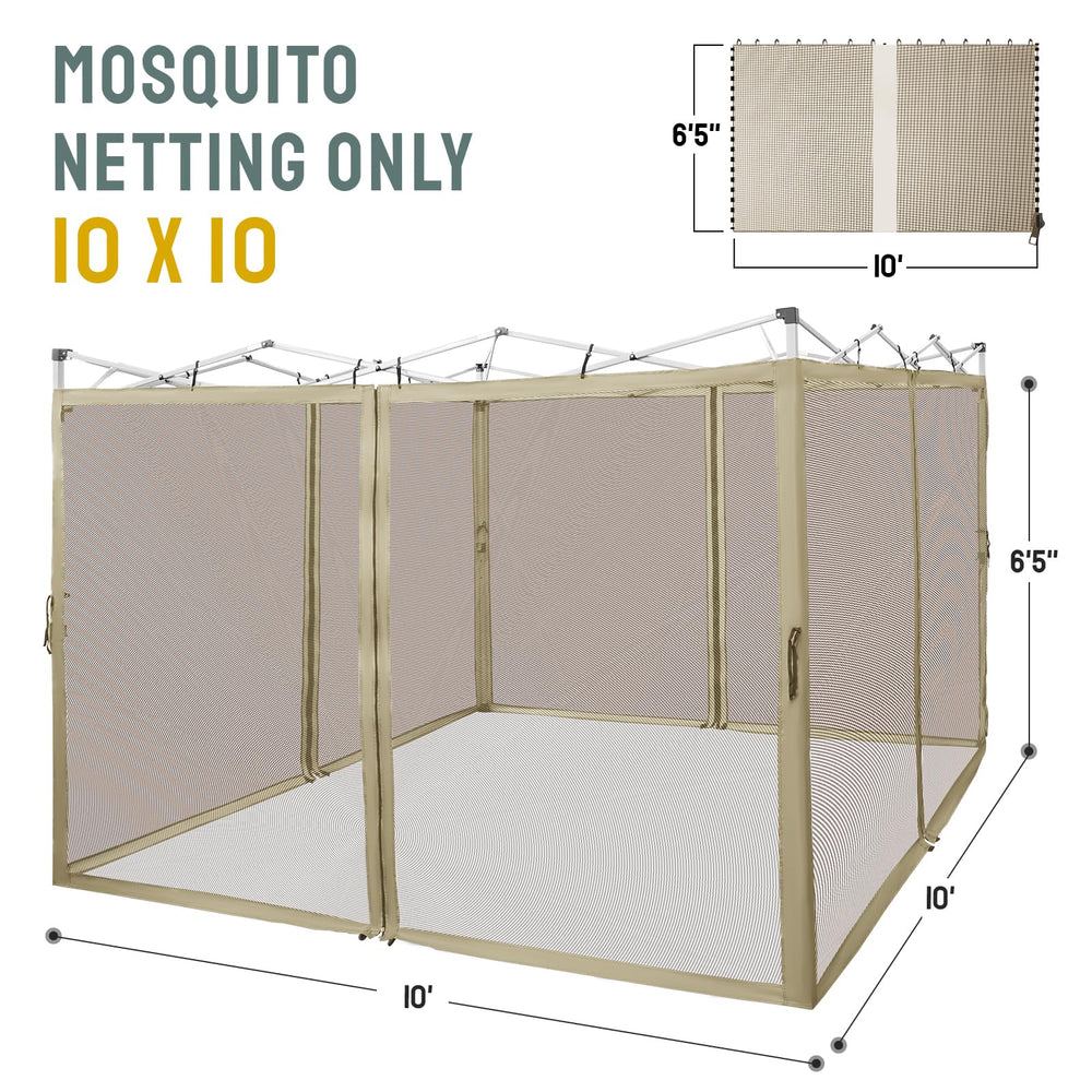 CROWN SHADES lifestyle backyard dinner under netting for comfortable hosting