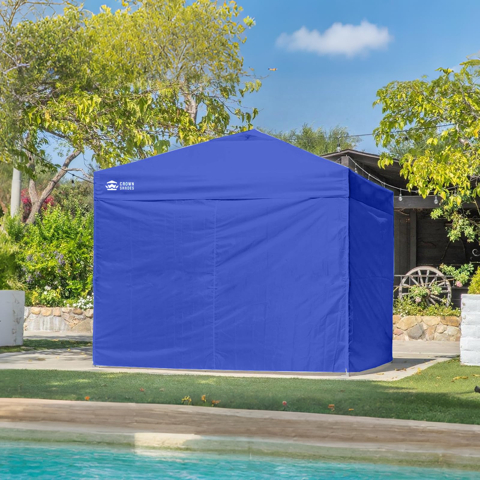 CROWN SHADES lifestyle setup at craft fair improving vendor presentation