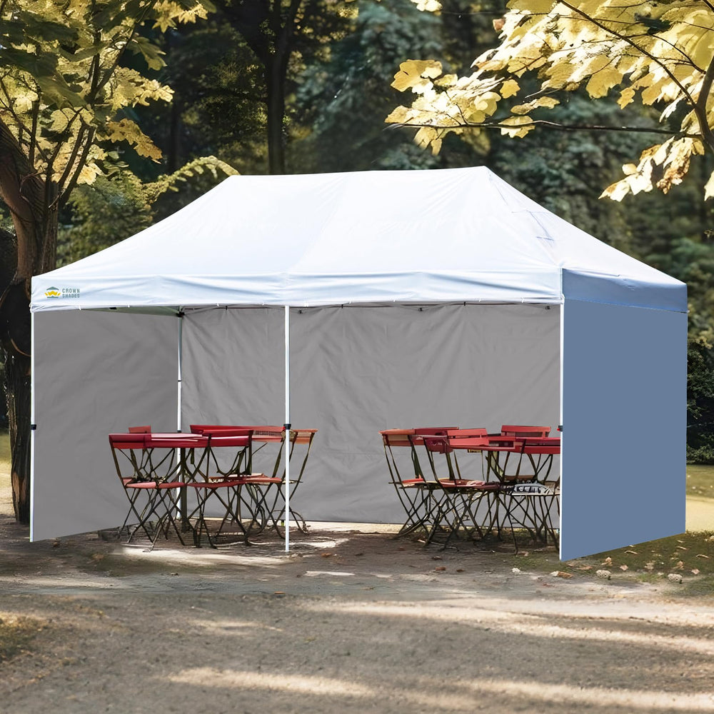 CROWN SHADES sidewall next to people showing true size and scale advantage