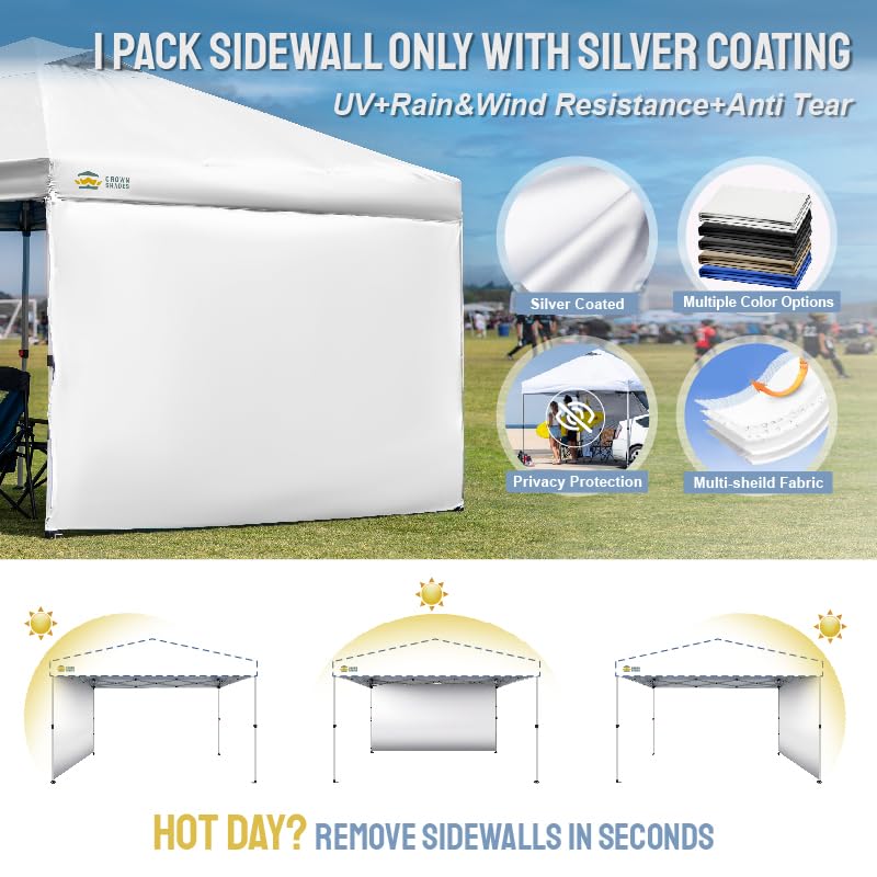 CROWN SHADES sidewall height shown next to a person for scale and fit