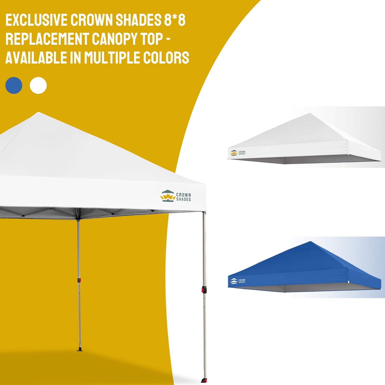 CROWN SHADES canopy top in backyard use offering shade for patio and gatherings