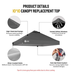 CROWN SHADES vent and high-peak roof improving airflow and headroom