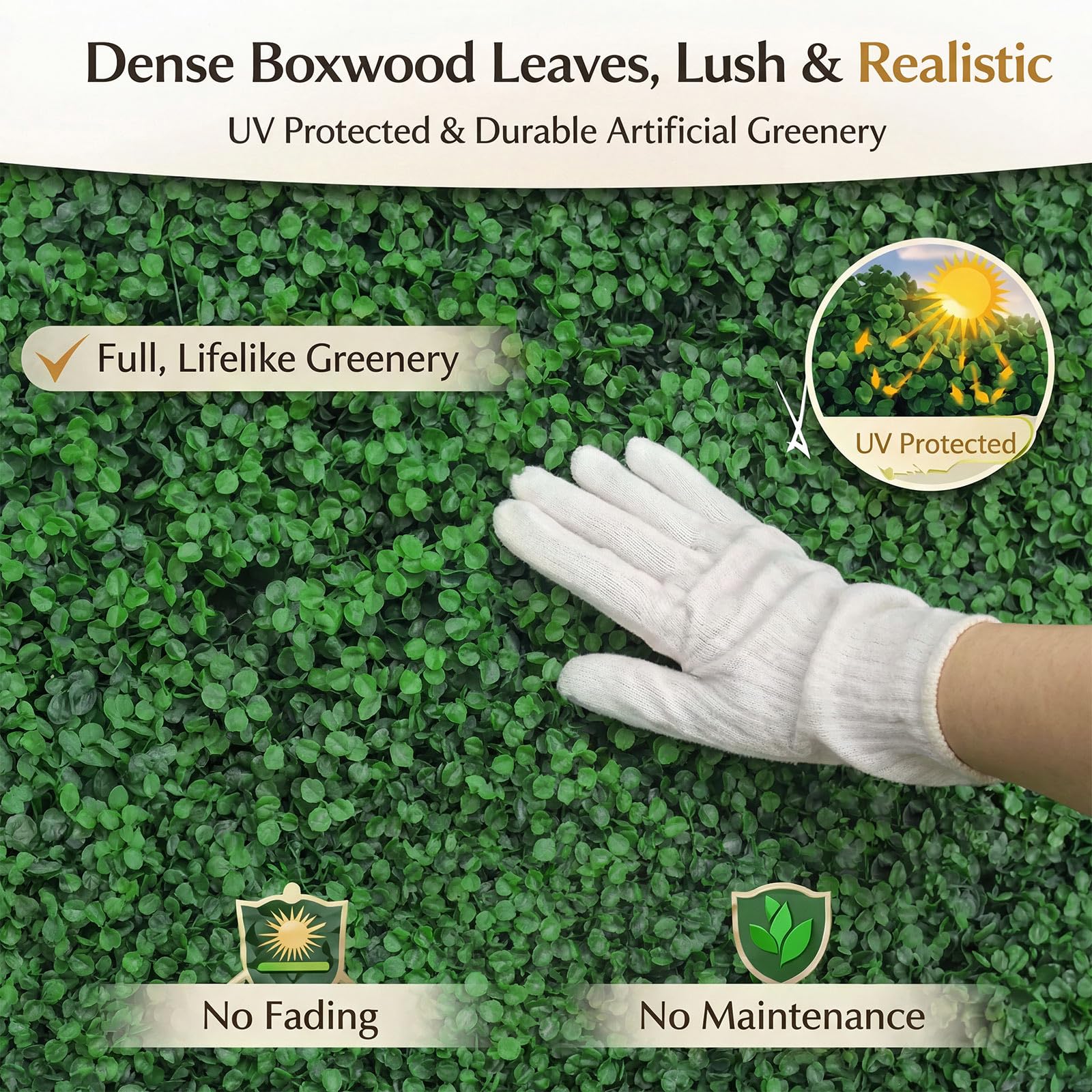 Crowye outdoor patio mounted panels providing privacy and weather-resistant greenery