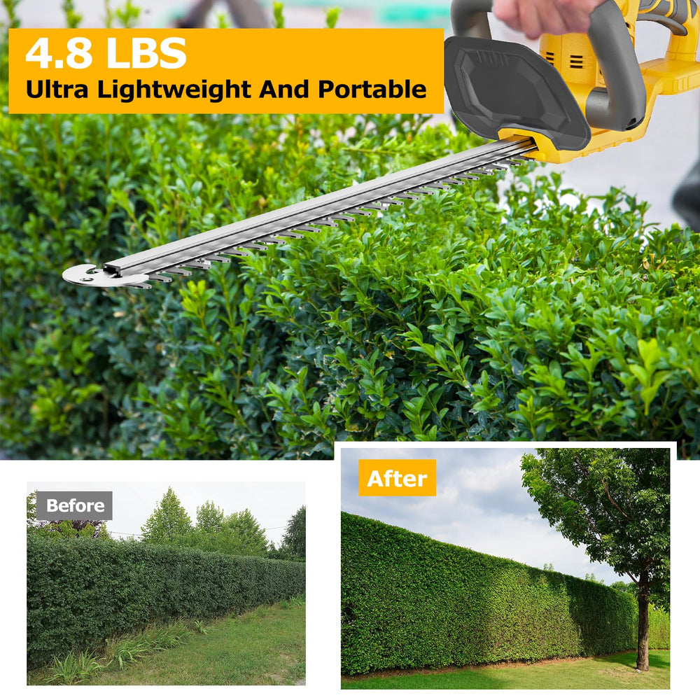Crtbelfy in use trimming a hedge for precise shaping and efficient work