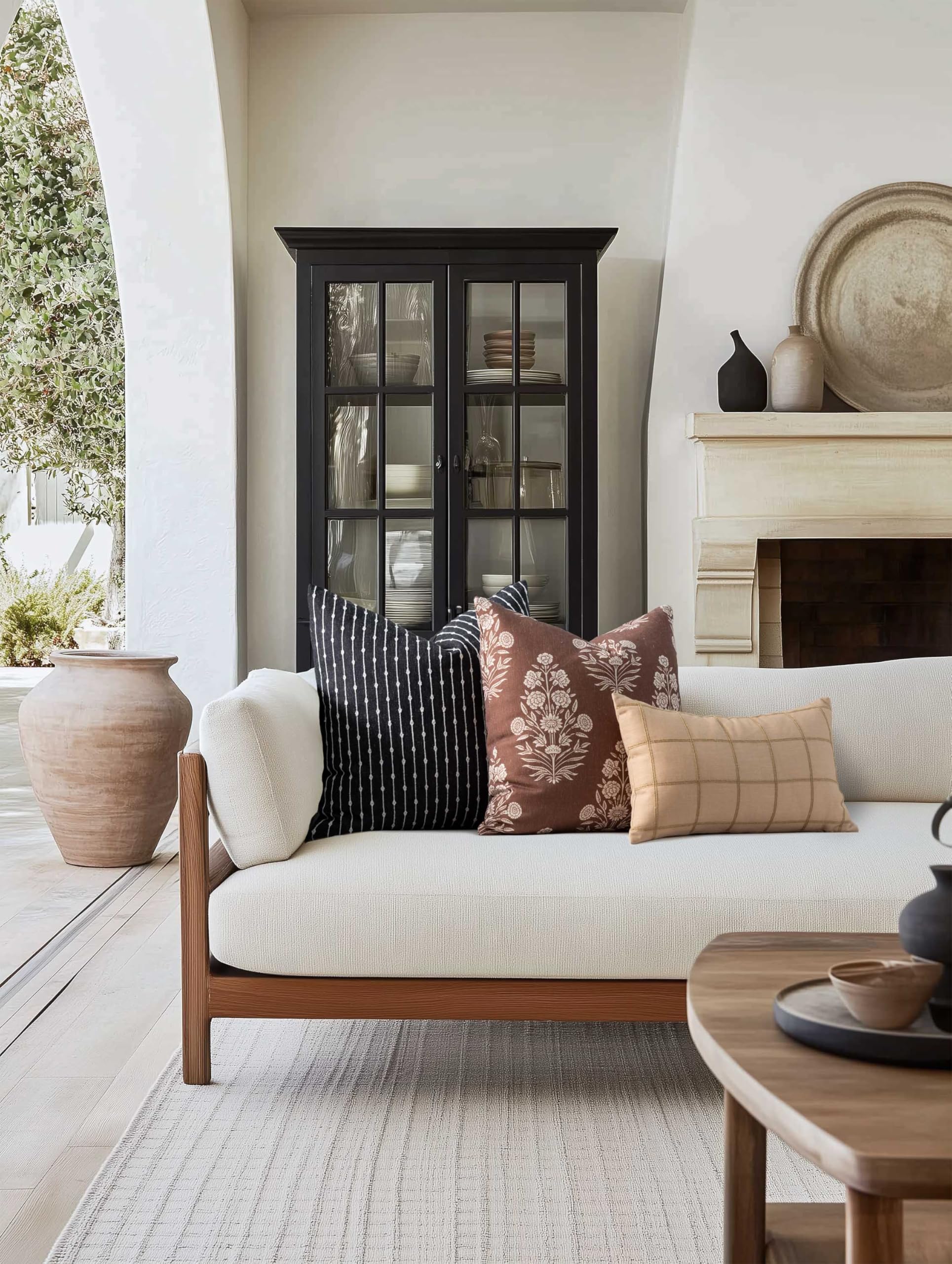 Crumbs Home solid black reverse view providing a cohesive two-sided styling option