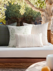 Crumbs Home back view pattern repeat highlighting double-sided print for versatile styling benefits