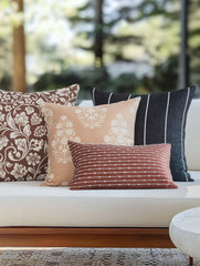 Crumbs Home close-up of embroidery texture highlighting craftsmanship and tactile appeal