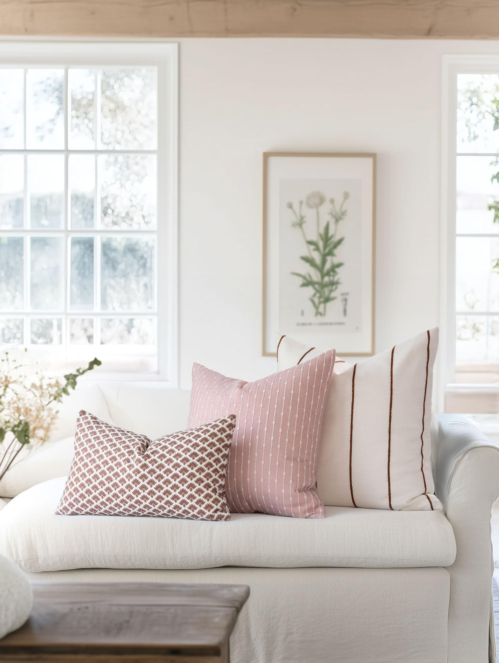 Crumbs Home close-up linen texture shows durable weave and water resistance