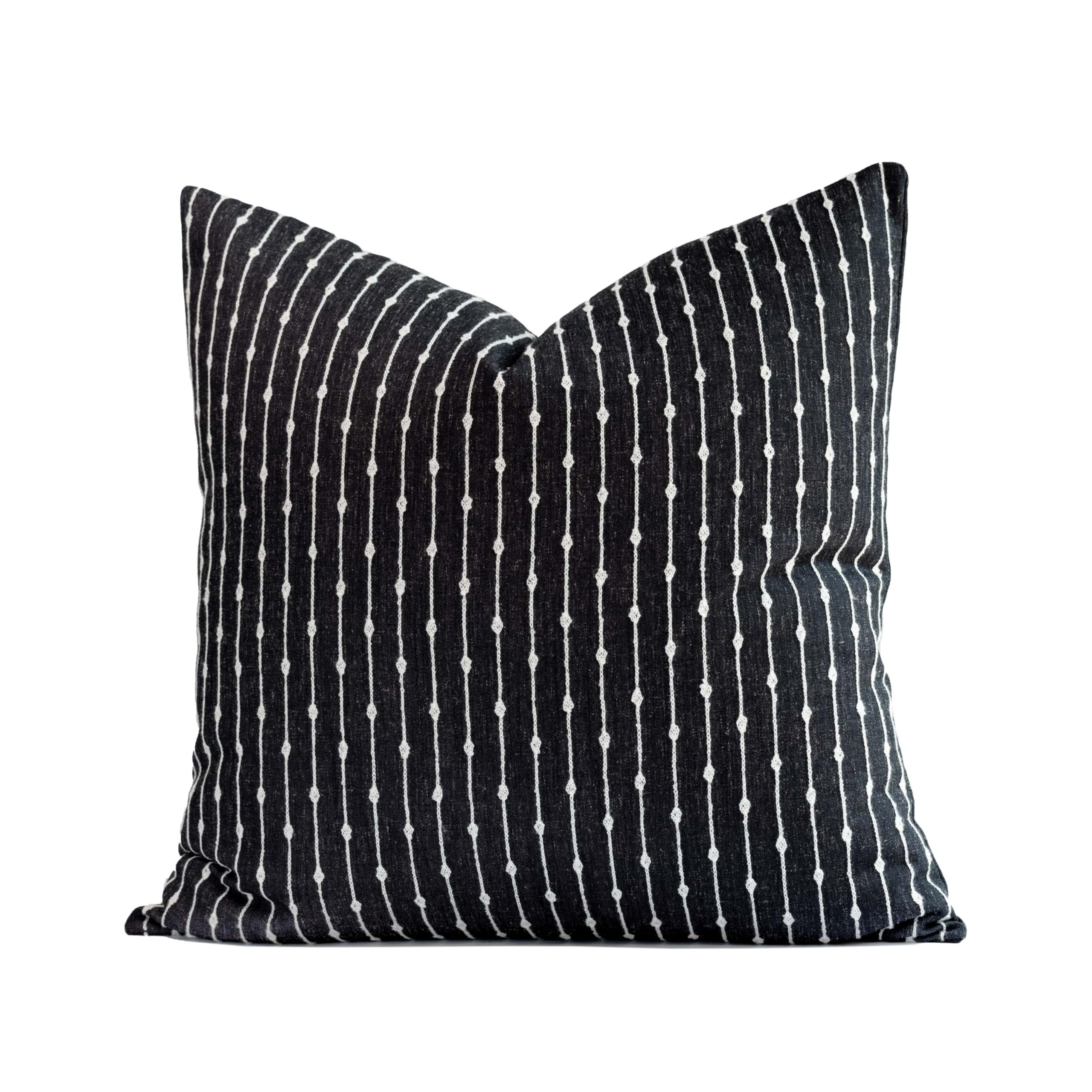 Crumbs Home front embroidered stripes showing modern farmhouse look and instant style