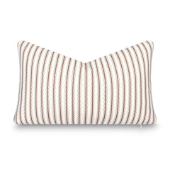 Crumbs Home front view cocoa brown wave lumbar cover showcasing stylish benefit