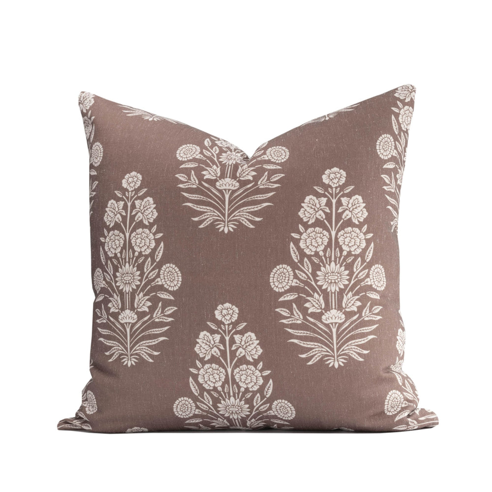 Crumbs Home front view cocoa brown floral cover showing elegant style and outdoor readiness