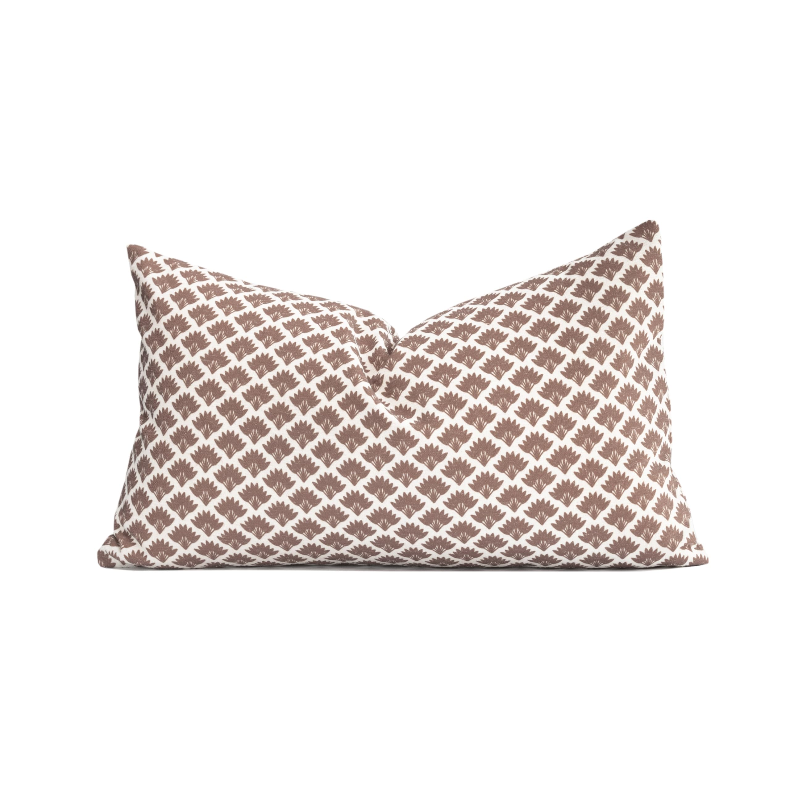 Crumbs Home front view rust ravenala lumbar pillow cover adds farmhouse warmth