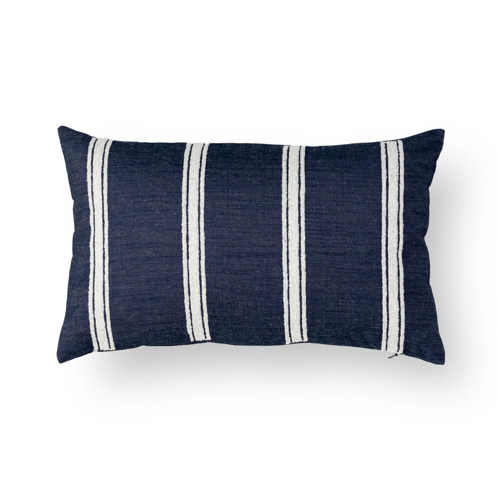 Crumbs Home pillow cover next to a ruler for scale showing true 12 by 20 inch size