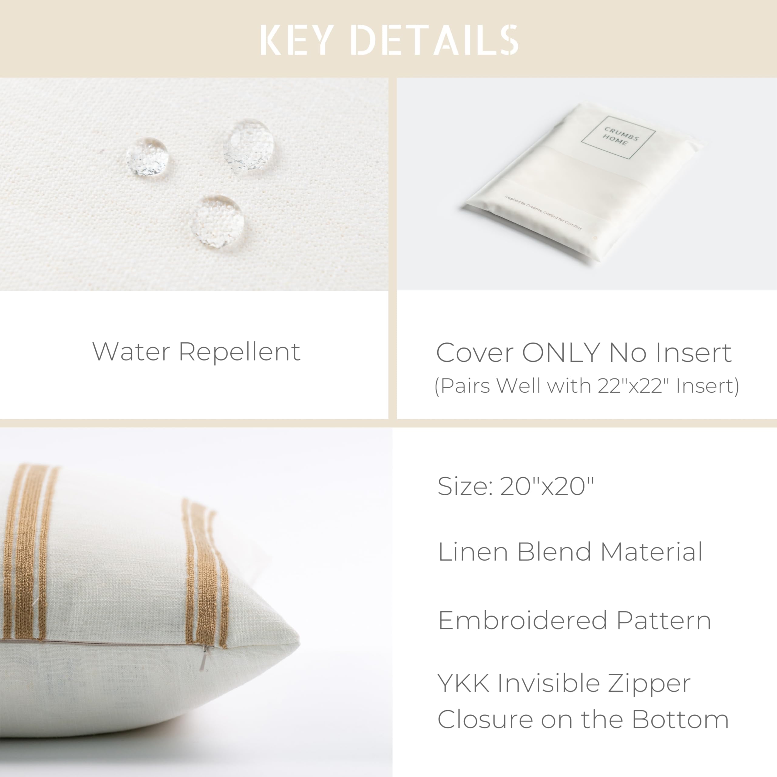 Crumbs Home styled on patio couch conveying weather-ready elegance and comfort