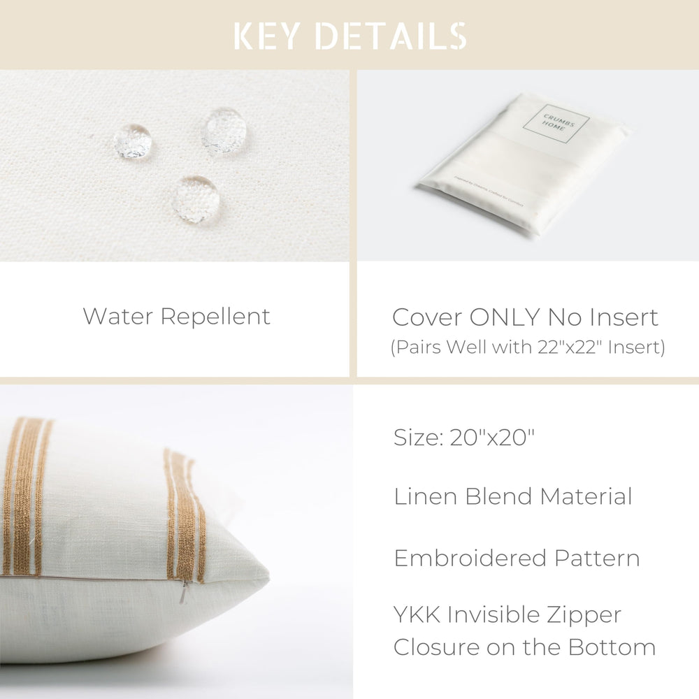 Crumbs Home styled on patio couch conveying weather-ready elegance and comfort