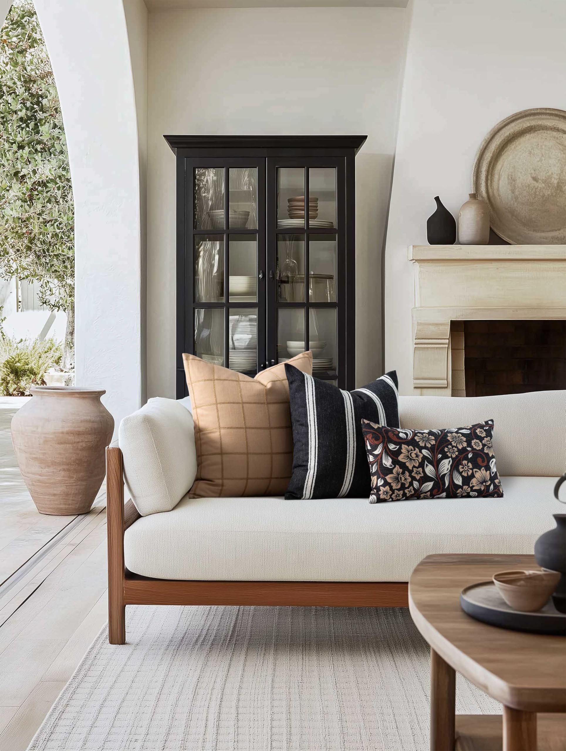 Crumbs Home solid black reverse displayed for a minimalist reversible styling option outdoors