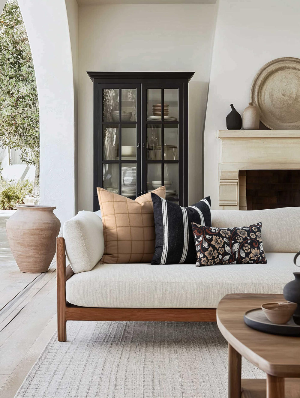 Crumbs Home solid black reverse displayed for a minimalist reversible styling option outdoors