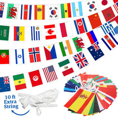 CrysGuard front packaging showing full 100-flag bunting for clear event planning