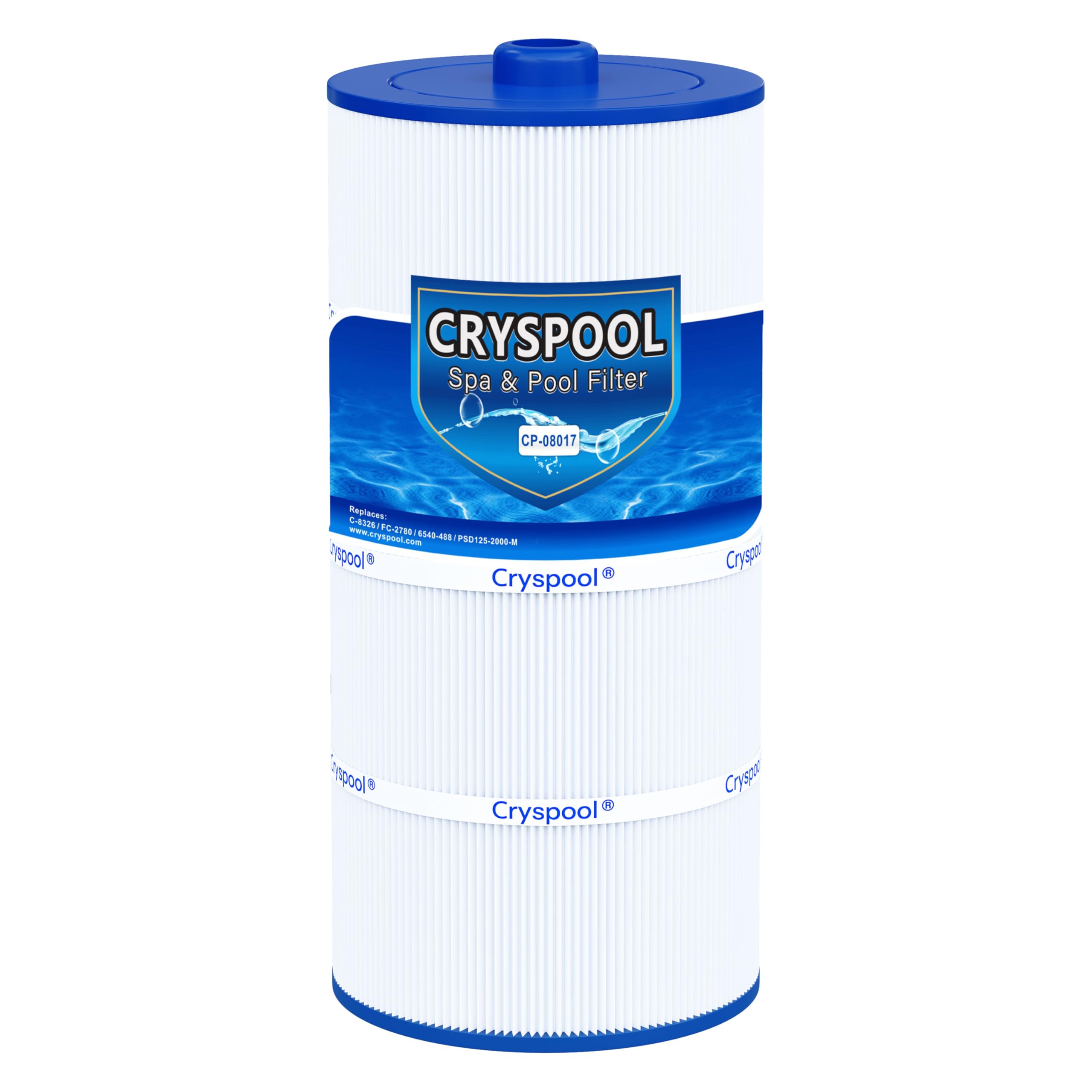 Cryspool front view showing cartridge and label for easy replacement