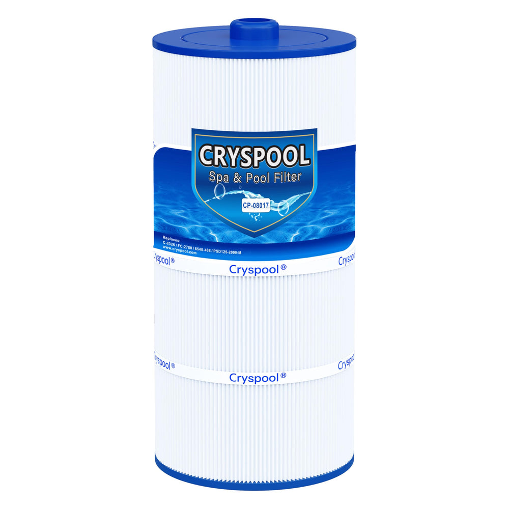 Cryspool front view showing cartridge and label for easy replacement