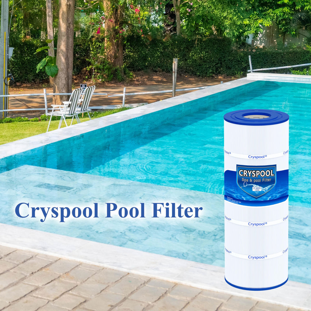 Cryspool installed poolside with technician for easy replacement benefit