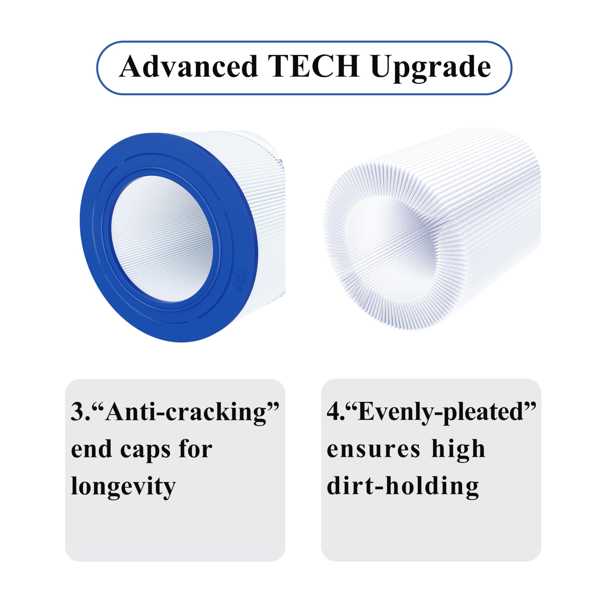 Cryspool end cap detail showing secure seal and long-lasting durability