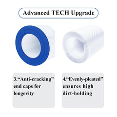 Cryspool end cap detail showing secure seal and long-lasting durability
