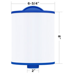 Cryspool filter 2-inch male thread bottom detail showing secure fit benefit