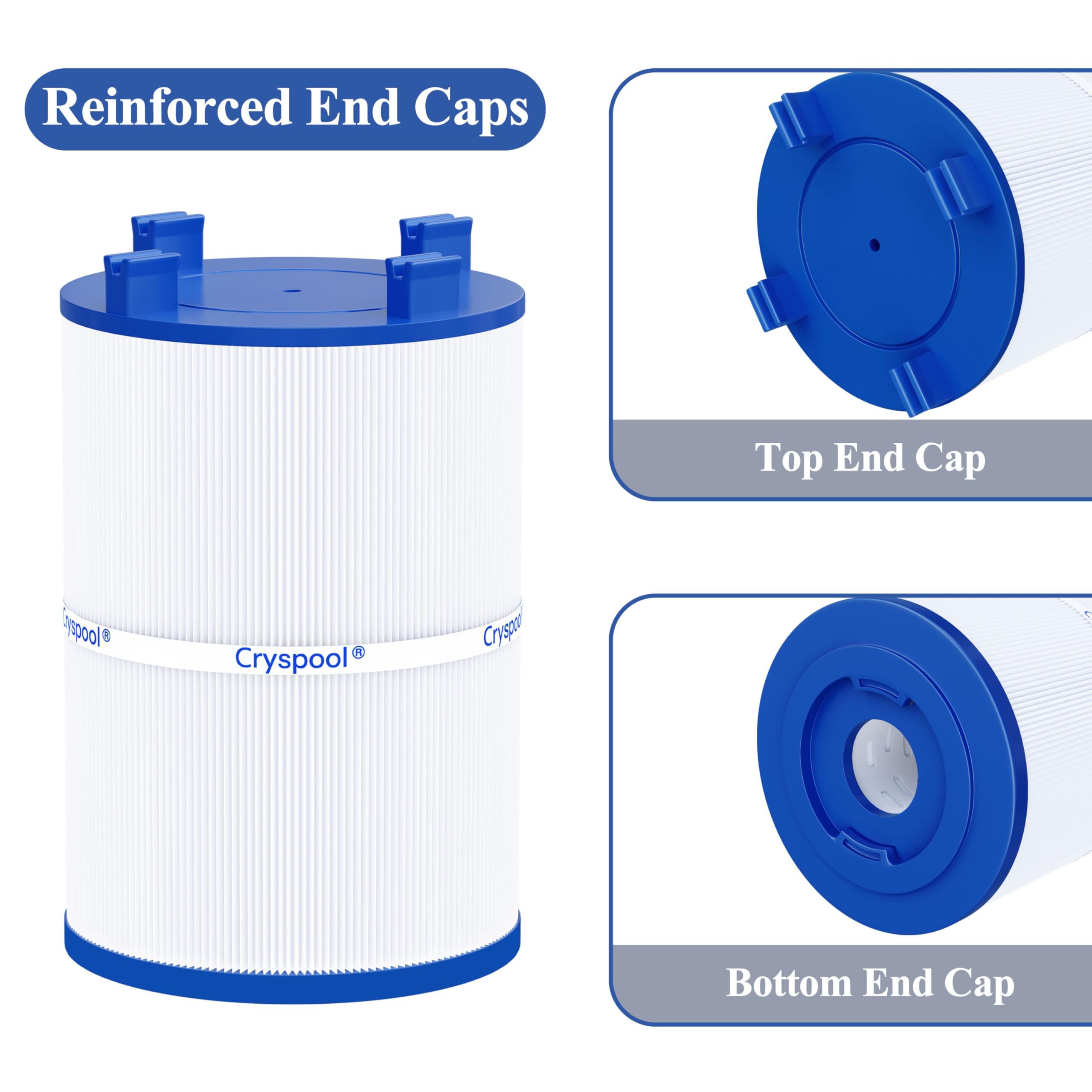 Cryspool bottom twist-lock detail for easy installation and reliable seal