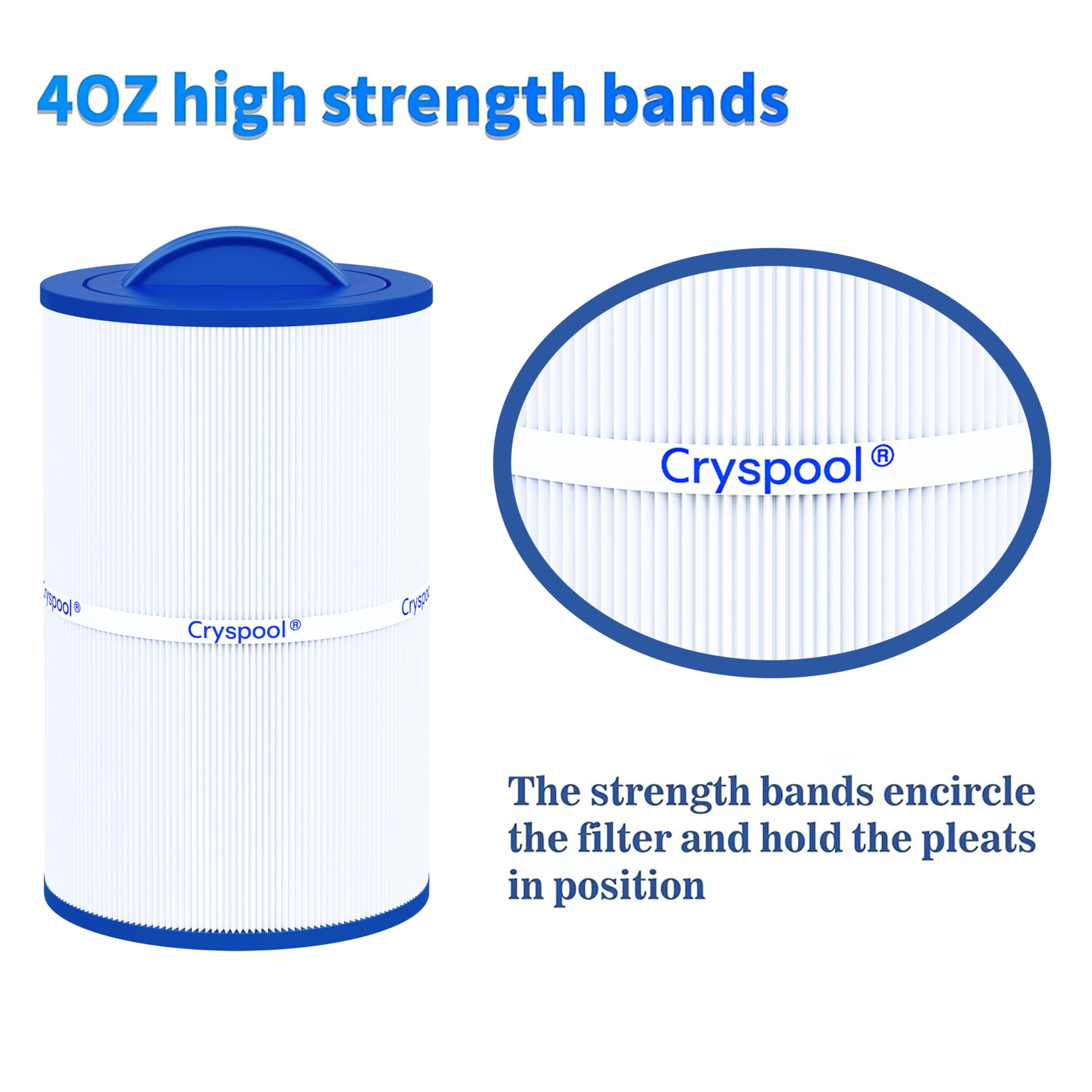 Cryspool filter next to ruler showing 10-3/4 inch length for correct fit